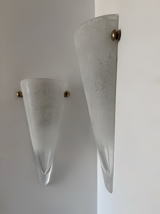 Image 1 of Vintage Murano glass wall sconces