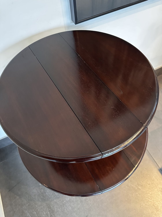 Image 1 of Montaplatos plegable antiguo / Mesa de servicio de dos niveles con ruedas