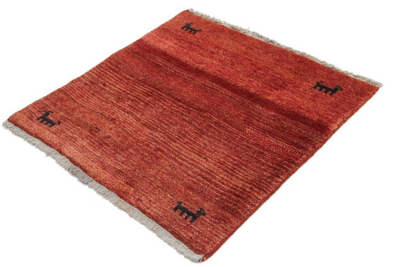 Image 1 of Original Persian carpet Gabbeh Ghashghai oriental carpet 107 cm x 100 cm old natural