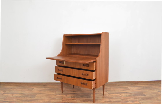 Image 1 of Mid Century Deense teakhouten secretaire van Gunnar Nielsen voor Tibergaard, 1960S.