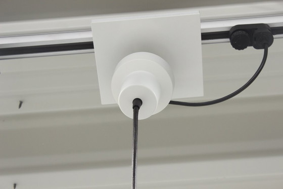 Image 1 of Fast wie neu! Anders Pehrson weiße Vintage Bumling Designer Pendelleuchte, 400 Edition, Ateljé Lyktan Deckenlampe, Schweden 1968