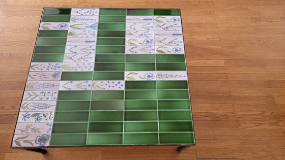 Image 1 of Table Roger Capron en Céramique, Verte, France 1960
