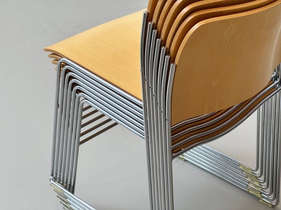 Image 1 of Set di 8 sedie disegnate da David Rowland per HOWE, modello 40/4, Danimarca.