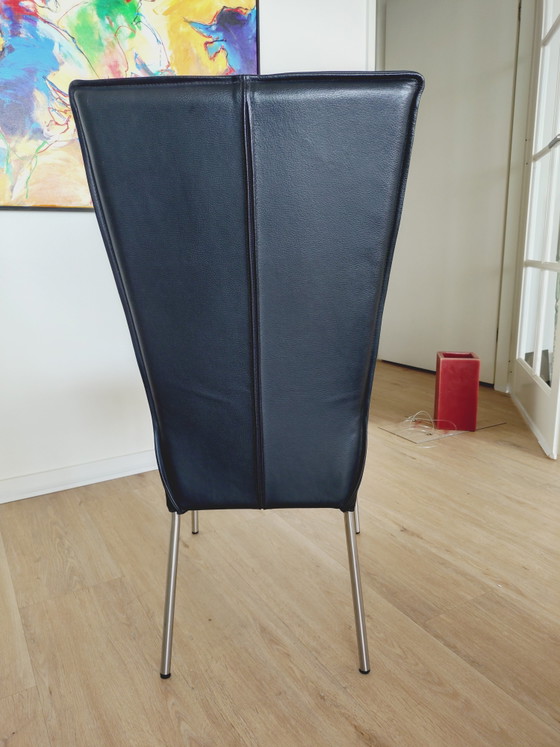 Lederen Eettafel Stoelen (6 stuks) – Eetkamerstoelen, Leather (photo 4 of 5)