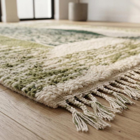 Auténtica alfombra bereber tradicional hecha a mano de 1,4/2,6 m. – Ahrend, Wool (photo 3 of 7)