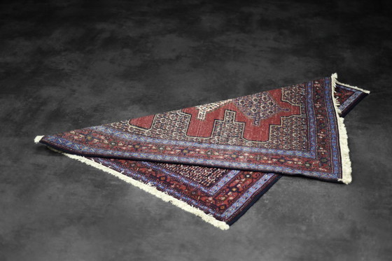 Image 1 of Vintage Hand-Woven Middle Eastern Oriental Senneh Rug, 1960s