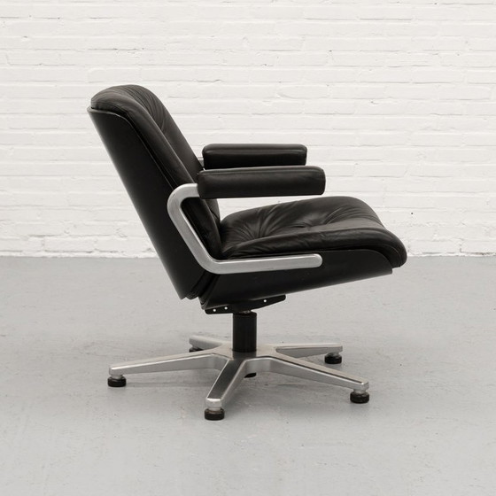 Fauteuil Stoll Giroflex années 70 – Wood, Leather (photo 5 of 13)