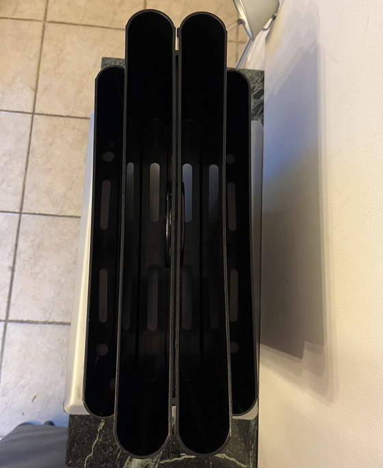 Image 1 of Small black magazine holder Giotto Stoppino Kartell
