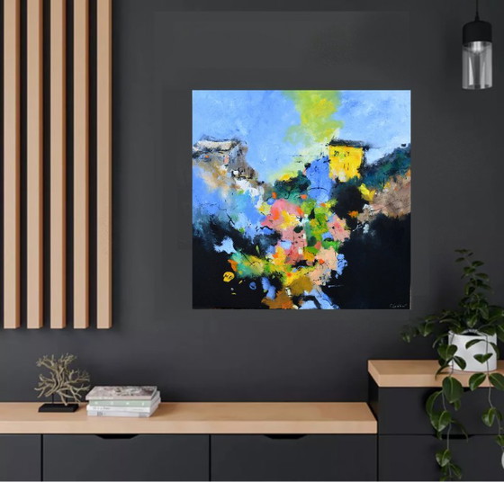 Das gelbe Haus auf dem Hügel – Gemälde & Zeichnungen, Canvas (photo 4 of 5)