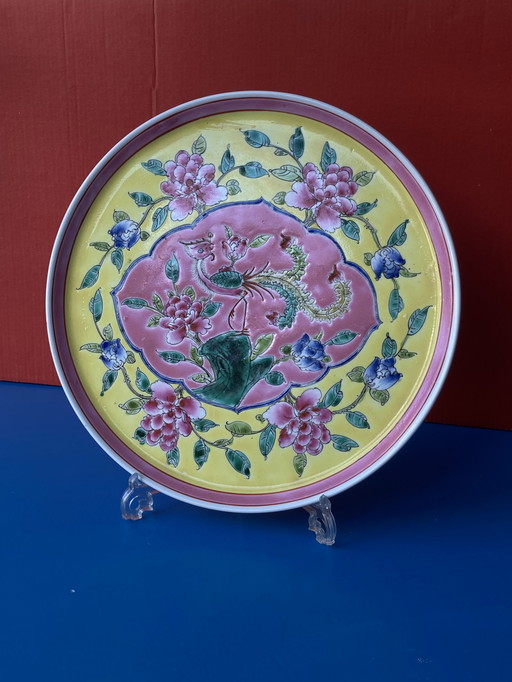 Assiette décorative Nyonya Peranakan Porcelaine chinoise