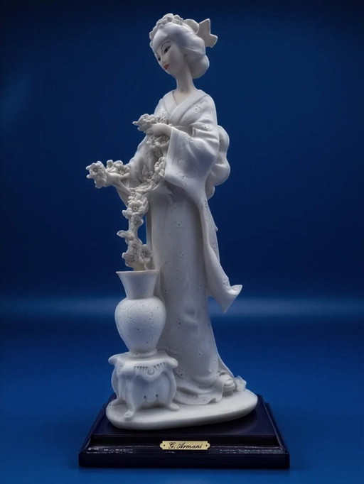 Capodimonte - Giuseppe Armani - Estatua, Dama Oriental - 34 cm - Porcelana - 1987