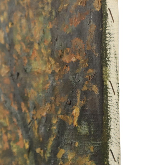 Image 1 of Groot Vintage Schilderij Bomen