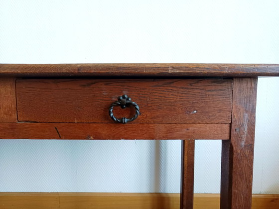 Image 1 of Rustieke boerderij- of kantoortafel Circa 1920