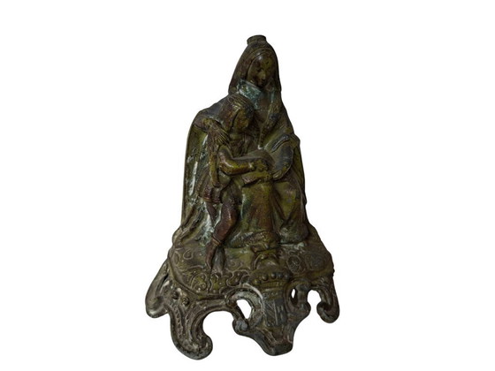 Image 1 of Magnífica lámpara de mesa de bronce – Estilo antiguo (siglo XIX) – Pieza única