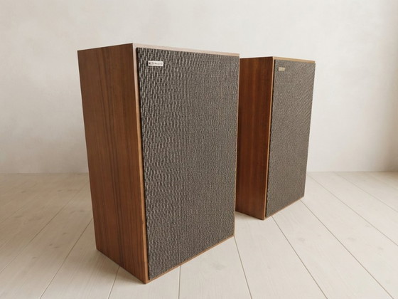 Set van twee Tesla ARS 825 Hi-Fi luidsprekers, vintage houten behuizing, Tsjecho-Slowakije, 66 × 41 × 25 cm (photo 3 of 12)