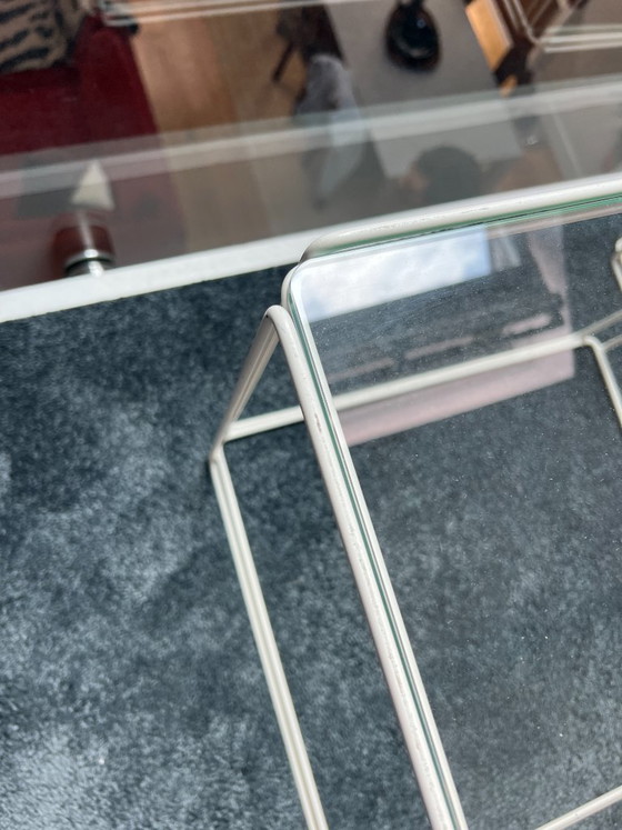 Image 1 of 3 nesting tables by Max Sauze for Isocèle – 1970s – white metal & glass