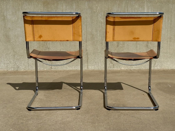 SET di 2 sedie di design vintage THONET | MART STAM | S33 – Sedie da pranzo, Pelle (photo 6 of 15)