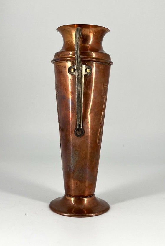 Image 1 of Decorative Copper Vase – Jugendstil / Art Nouveau Style, ca. 1900–1920