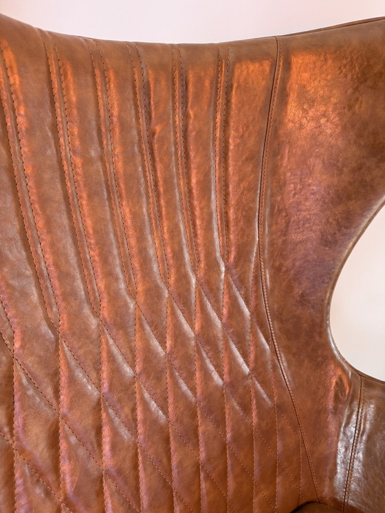 Image 1 of Aviator egg chair aluminium cognac leather origineel