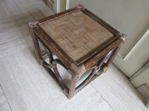 Vintage Rattan/Bamboo Side Table