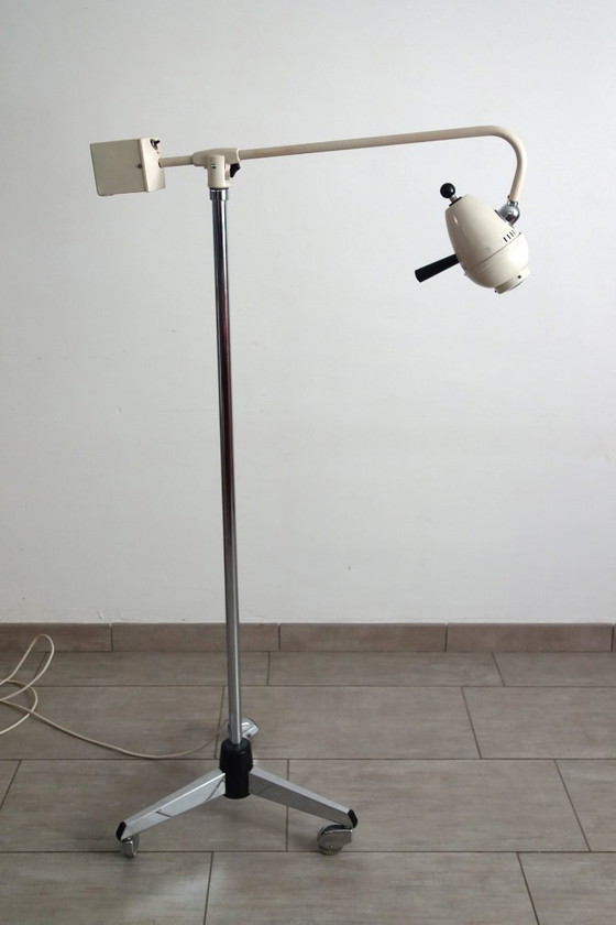 Lampada da terra da dentista vintage, Germania anni '60, Soux, Lampade da terra, Metallo, Plastica, Crema (foto 4 di 15)