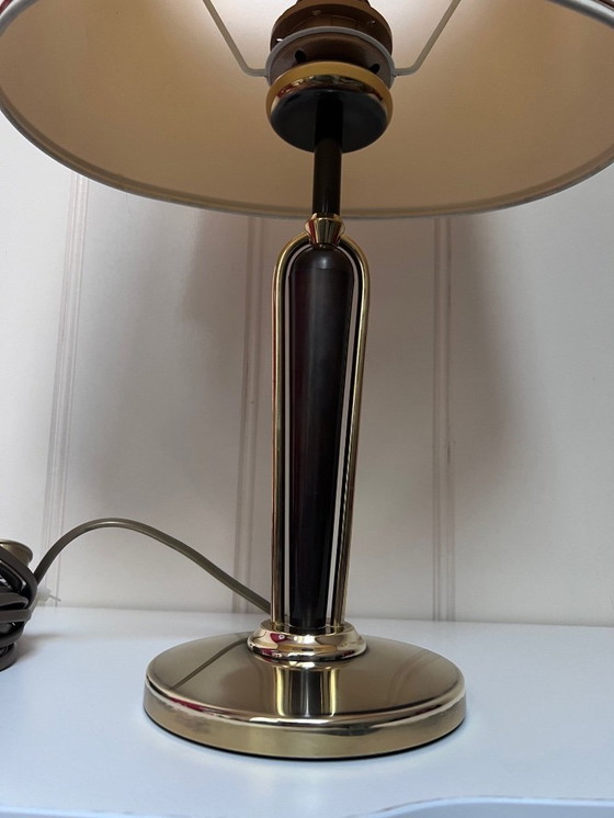 Image 1 of Lampe de table Hollywood Regency en laiton