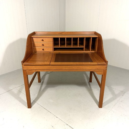 Escritorio de teca de Andreas Hansen para Hadsten Træindustri, Dinamarca 1980