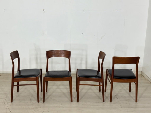4x Henning Kjarnulf teak dining chairs dining chair dining chair vintage