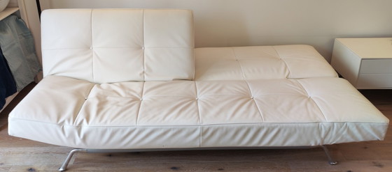 Sofá Smala – Cinna / Ligne Roset – Diseño de Pascal Mourgue – Cuero blanco – Sofás modulares, Leather (photo 5 of 6)