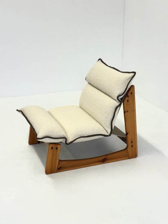 Image 1 of Italienischer Sessel von Ibisco aus weißem Bouclé