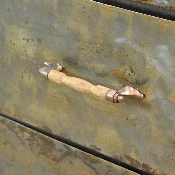 Industriële ladekast, circa 1950 – Ladekasten, Metal, Wood (photo 8 of 9)
