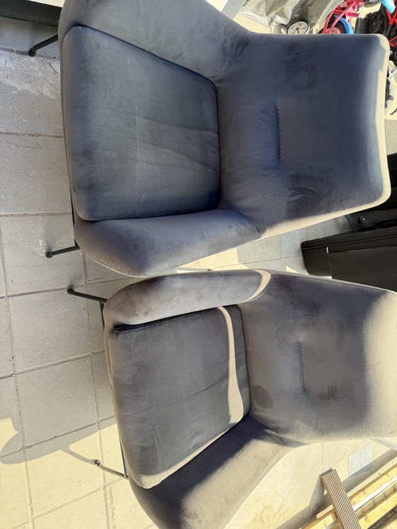 Image 1 of 2 Designer-Sessel aus Samt von Goossens