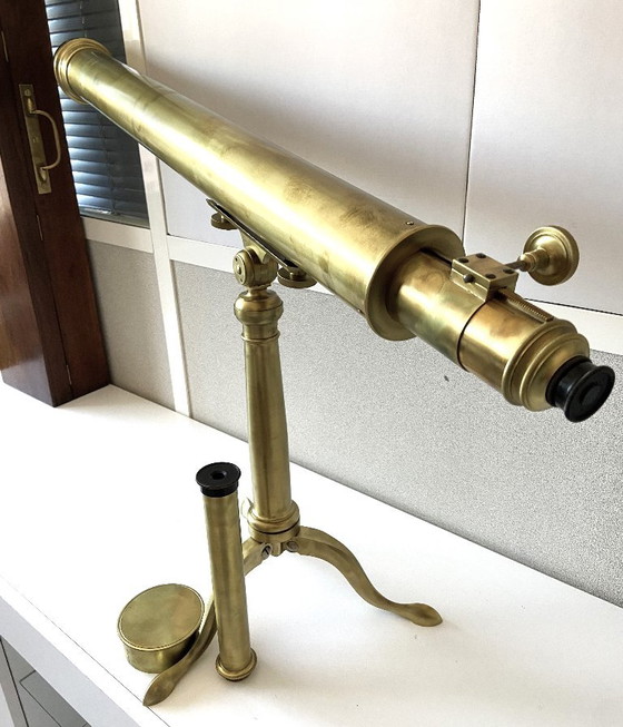 Ancienne Lunette Astronomique Télescope Longue-Vue Fin 1800 France Céleste – Sculptures, Brass (photo 5 of 19)
