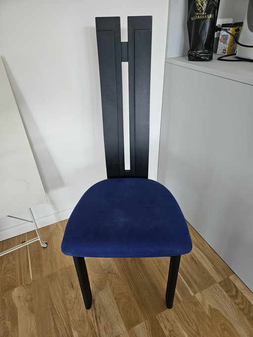 Set 6 Sedie Design legno nero