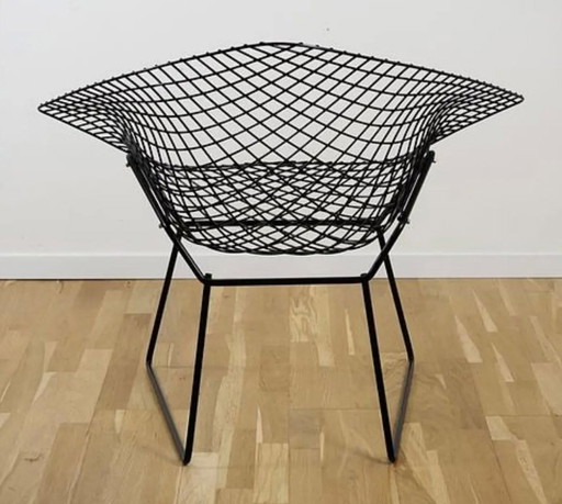 2 frames (zwart) Diamond Chair van Bertoia