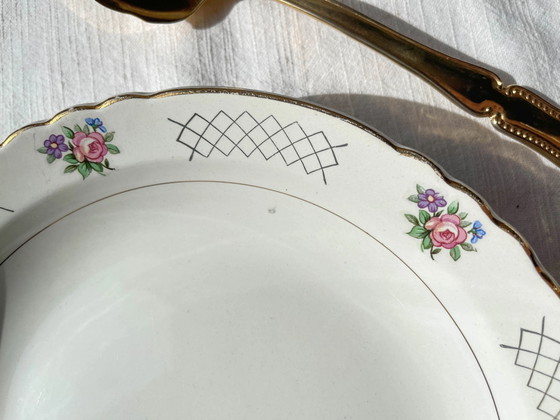 Piatto fondo vintage in maiolica floreale MOULIN DES LOUPS 'Cordoba' – Stoviglie (photo 3 of 8)