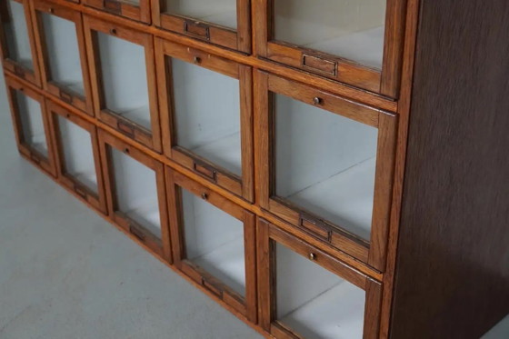 Image 1 of Antique large Dutch oak haberdashery cabinet with hinged doors, 1920s/30s