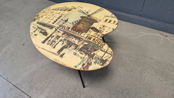 Mid Century Italian Coffee Table, 1950s – Metal, Wood (photo 6 of 9)