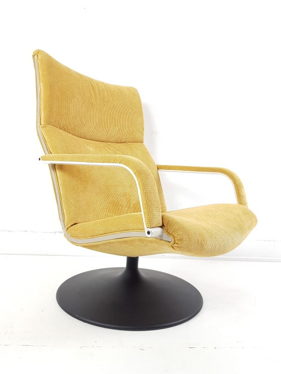 Vintage Artifort Nieuw Gestoffeerd Geel – Fauteuils, Metal, Textile (photo 5 of 8)