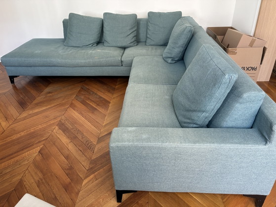 Image 1 of Canapé modulable Meridiani – modèle Prince – bleu – 2 éléments