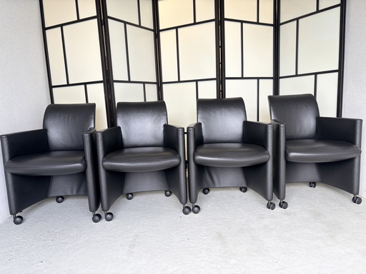 Sedia da pranzo Leolux Quantissimo con ruote piroettanti