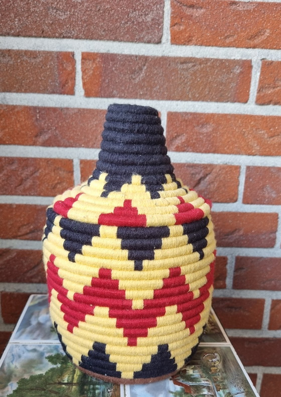 Image 1 of Wollen decoratie manden, opberg manden divers kleuren 