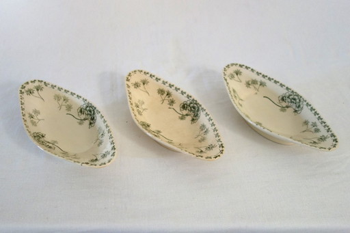 3 piatti Sarreguemines in pietra di ferro "Palmyre".