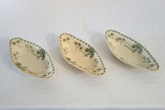 Image 1 of 3 platos Sarreguemines de piedra de hierro "Palmyre"