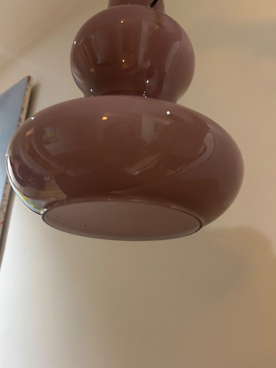 Vintage Glass Pendant Lamp 1970 (photo 7 of 9)