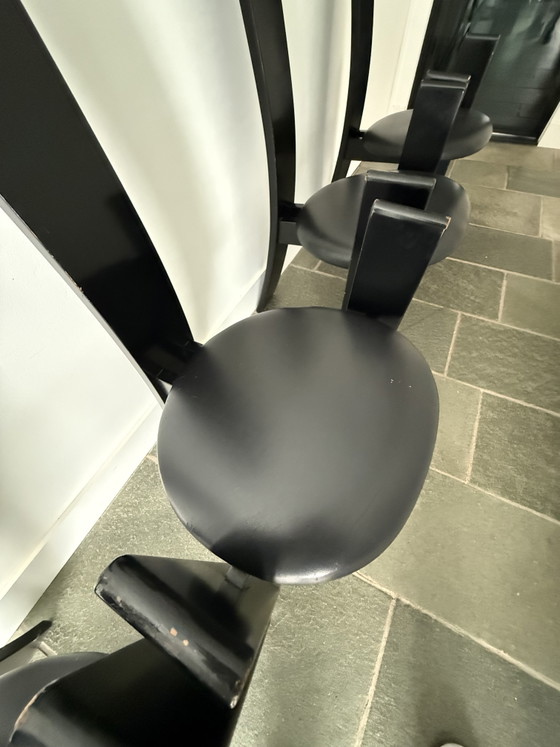 Set di 4 sedie da pranzo Golem di Vico Magistretti per Poggi – Leather, Wood (photo 8 of 10)