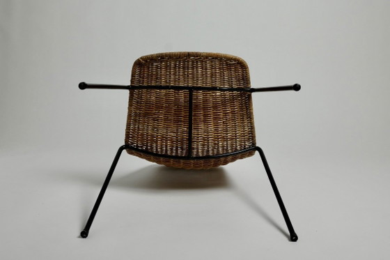 Vintage Basket Chair Gian Franco Legler, 1960s – Dining chairs, Iron, Wicker (photo 16 of 17)