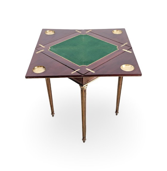Image 1 of Tavolo da gioco Luigi XVI, Paul Sormani, mogano, Napoleone 3