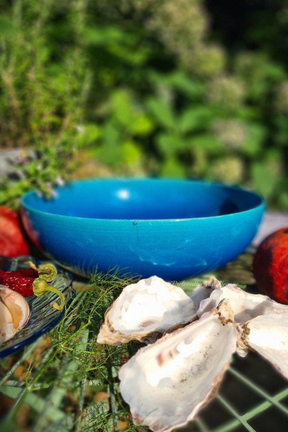 Image 1 of 1x Carl-Harry Stalhåne per Rörstrand, bellissima ciotola smaltata all'uovo blu