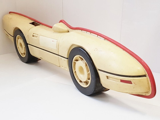 Image 1 of Giant Lamp Sign 232 cm Long Molded Plastic Racing Car 1970 Vintage